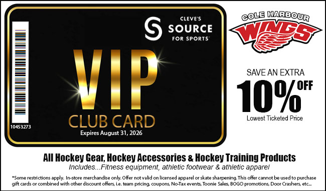 Cole Harbour Wings Hockey VIP E-Card 2025-26