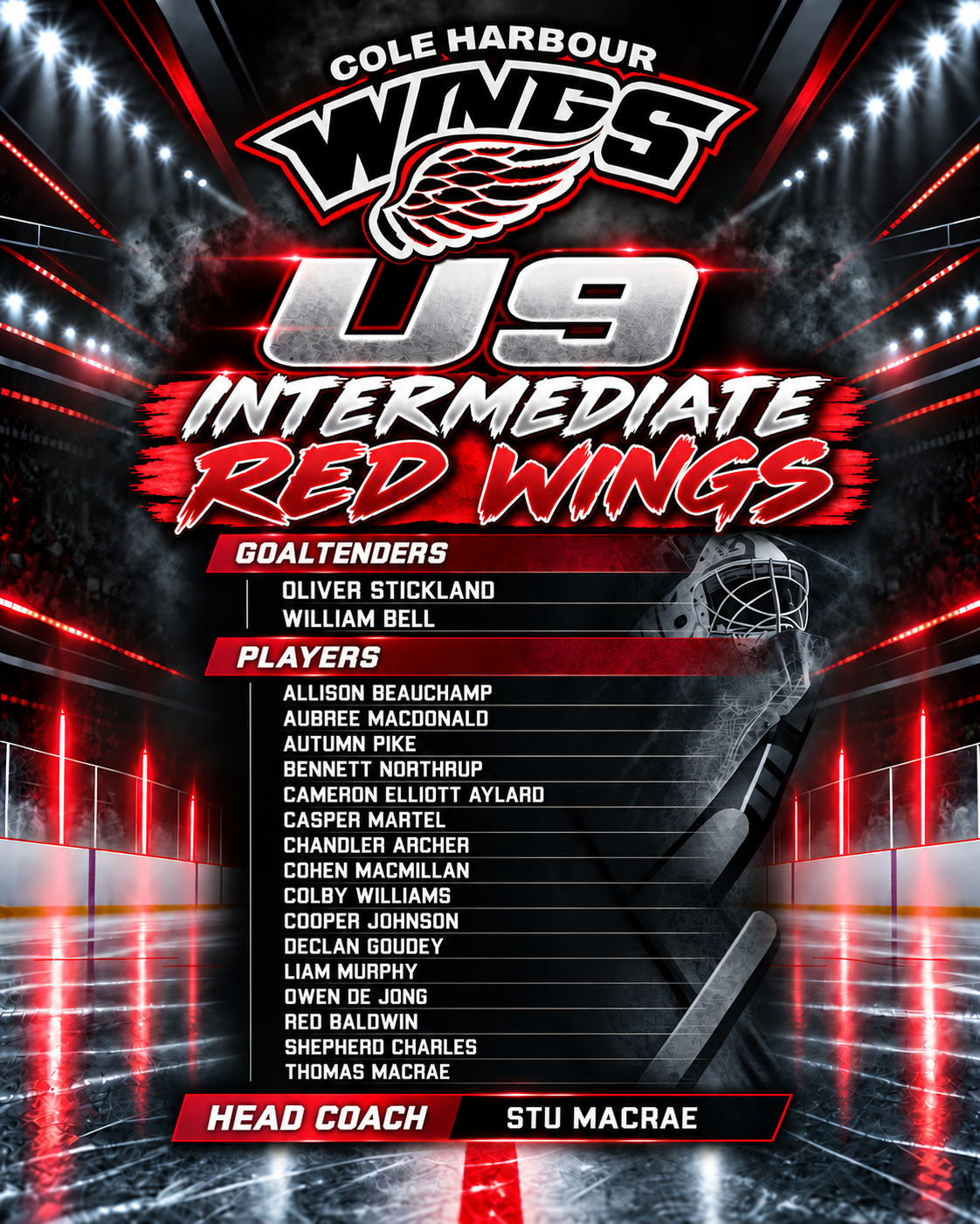 Cole Harbour Wings U9 Int Red 2026-2027