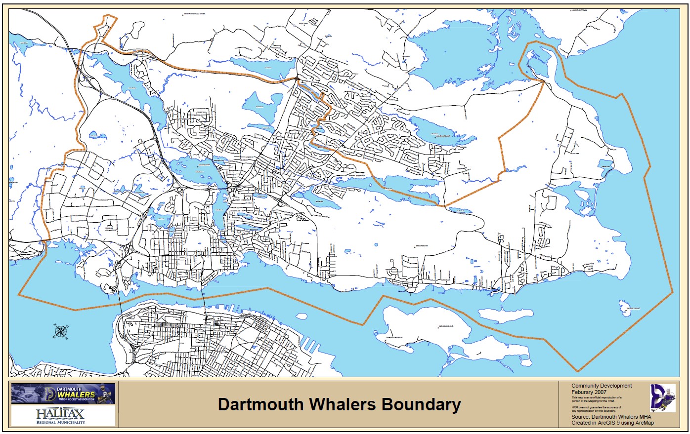 DWMHA Boundary Map
