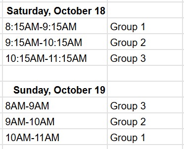 U9 Balancing Times 18-19