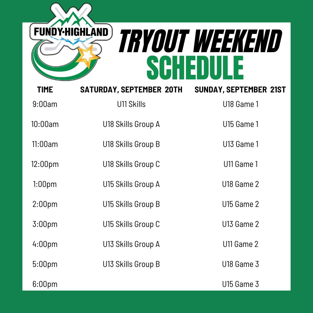 tryout schedule