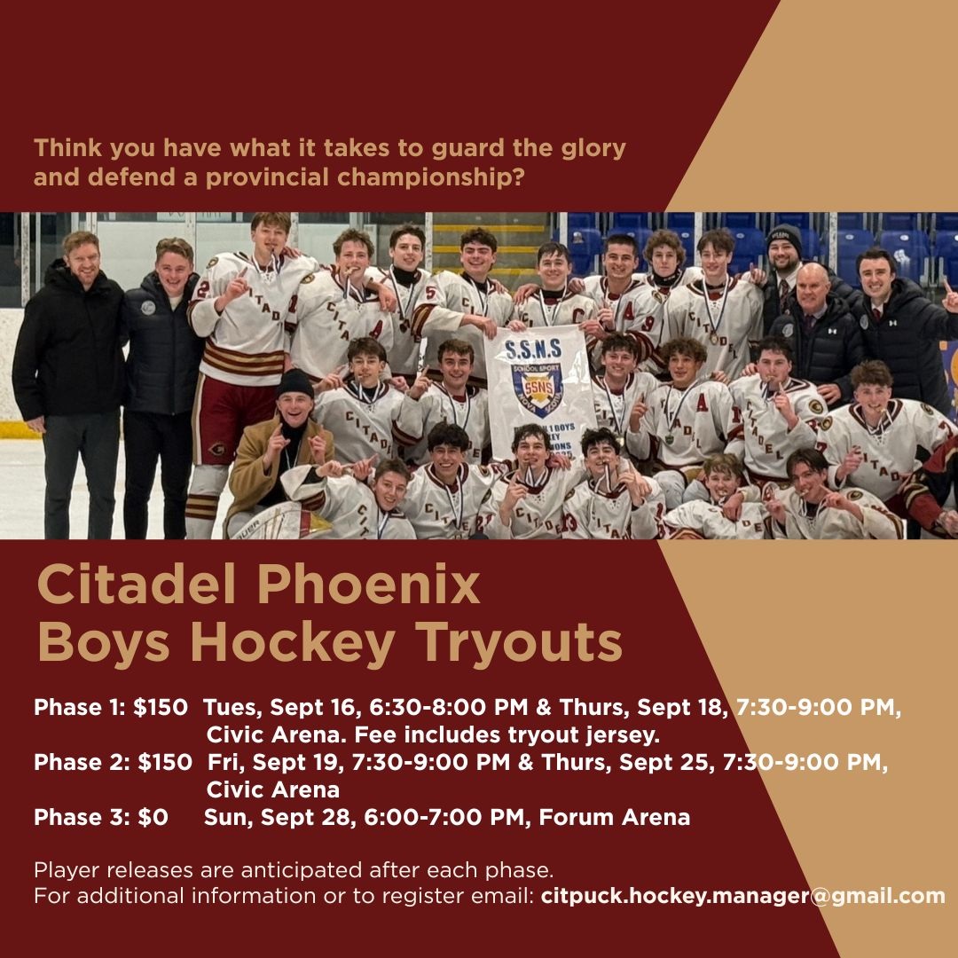 Citadel Boys Hockey Tryout Poster1