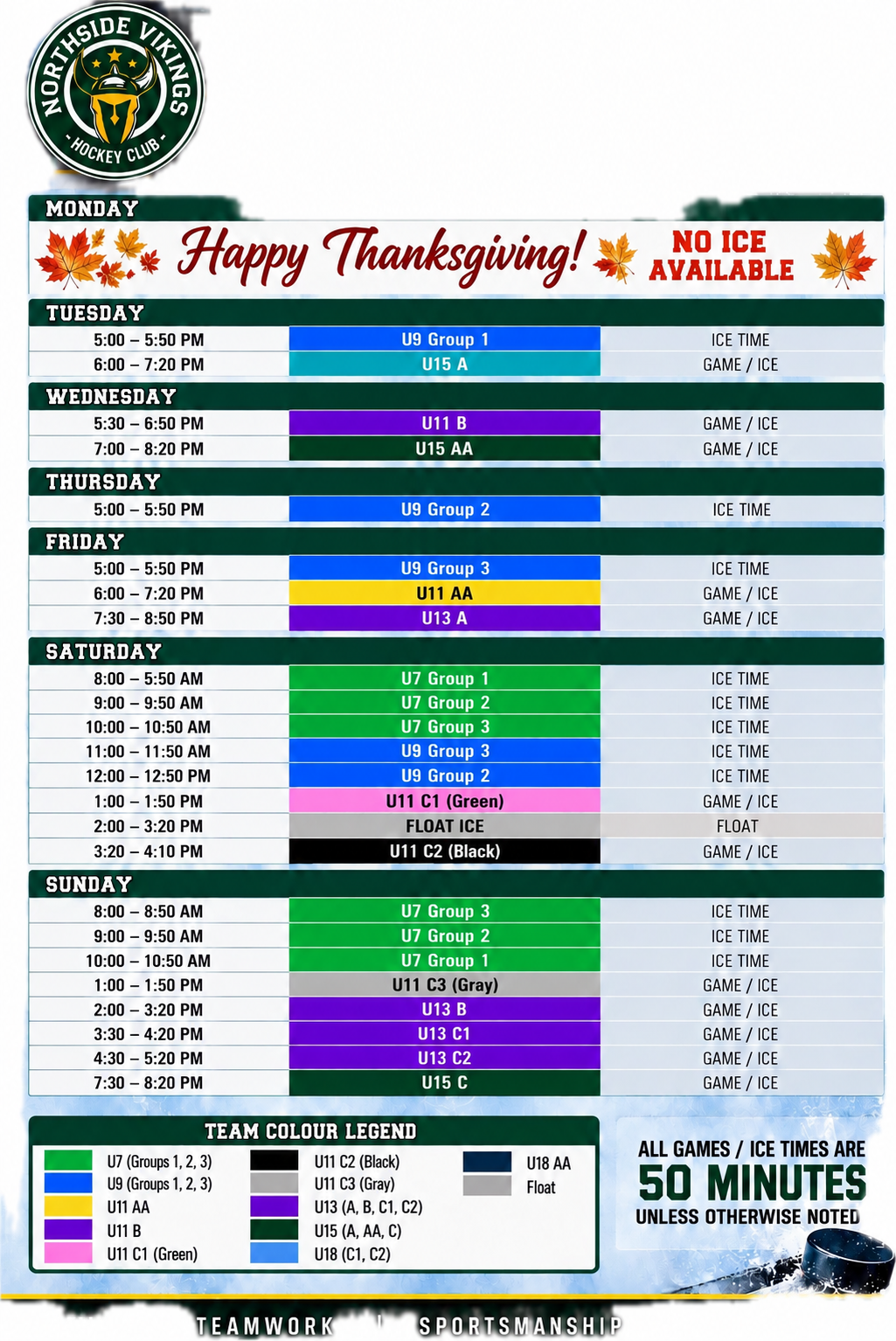 updated schedule Oct 5th-Oct 11th (1)