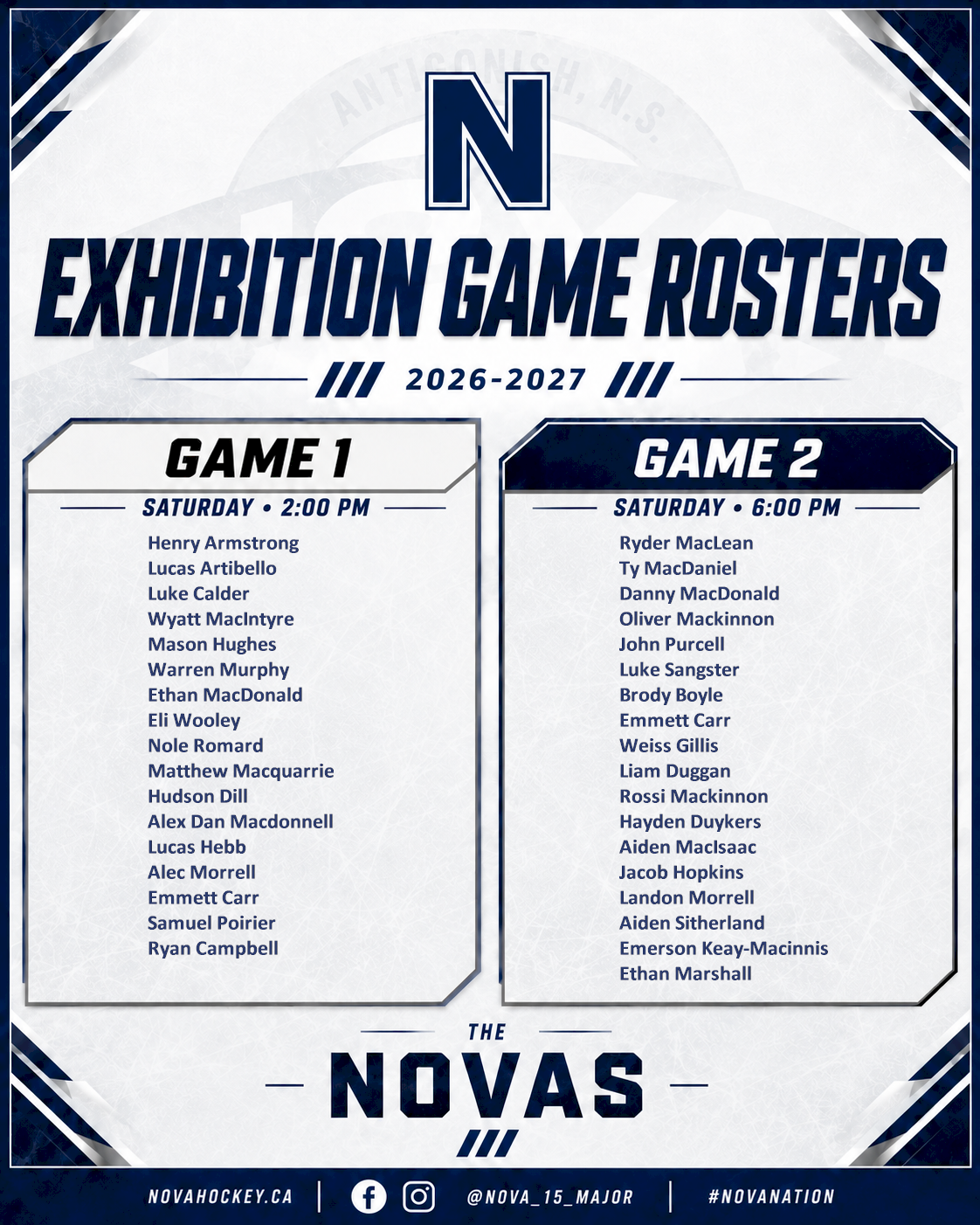 (2026-09-12) Exhibition Games Rosters